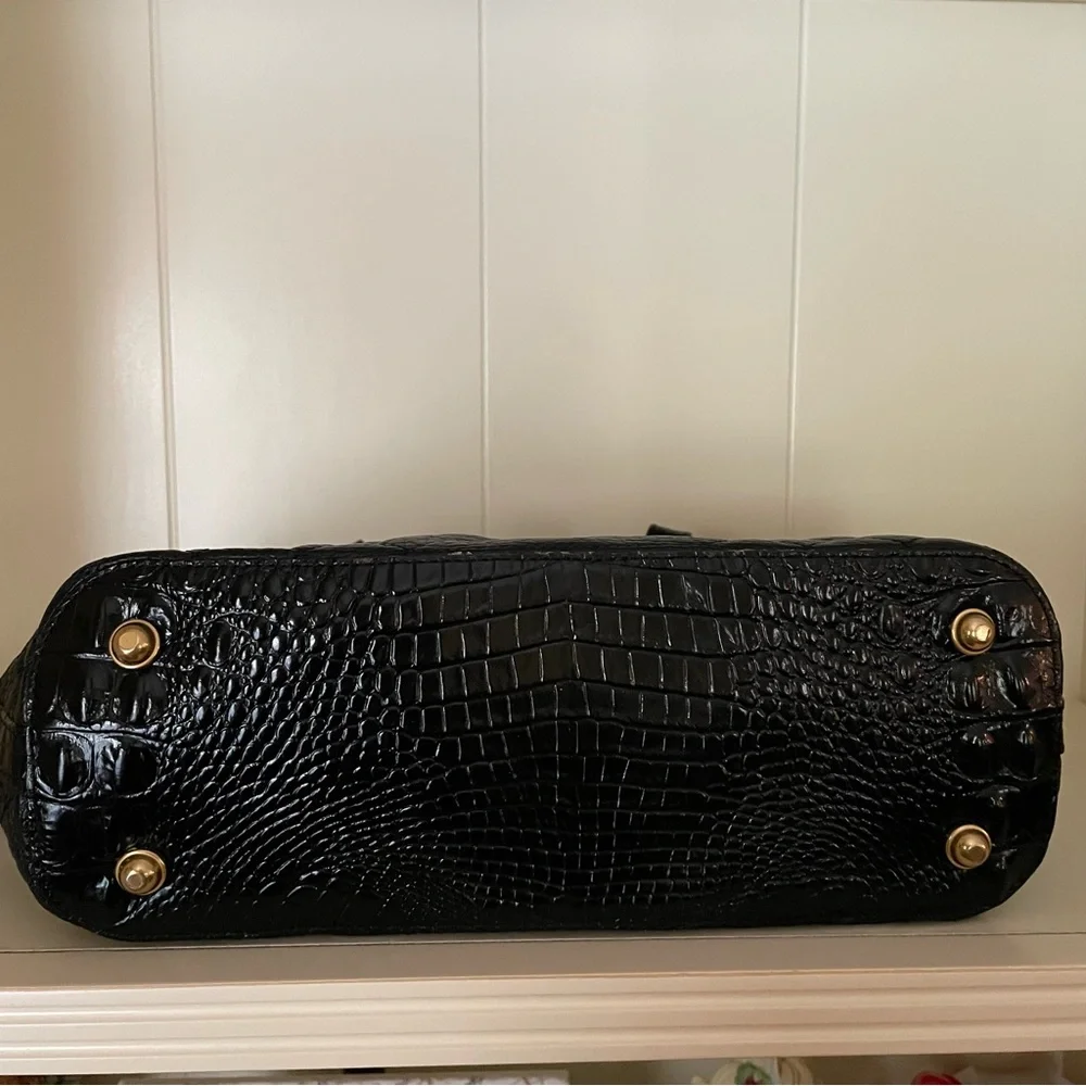 BRAHMIN BLACK MINI ASHER HEMLOCK MELBOURNE BAG - Picture 8 of 15